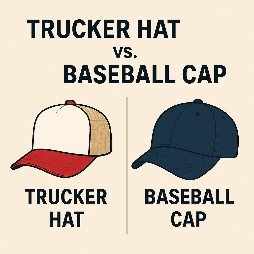 Trucker Hat vs. Baseball Cap: Which Custom Style Fits Your Brand Best?