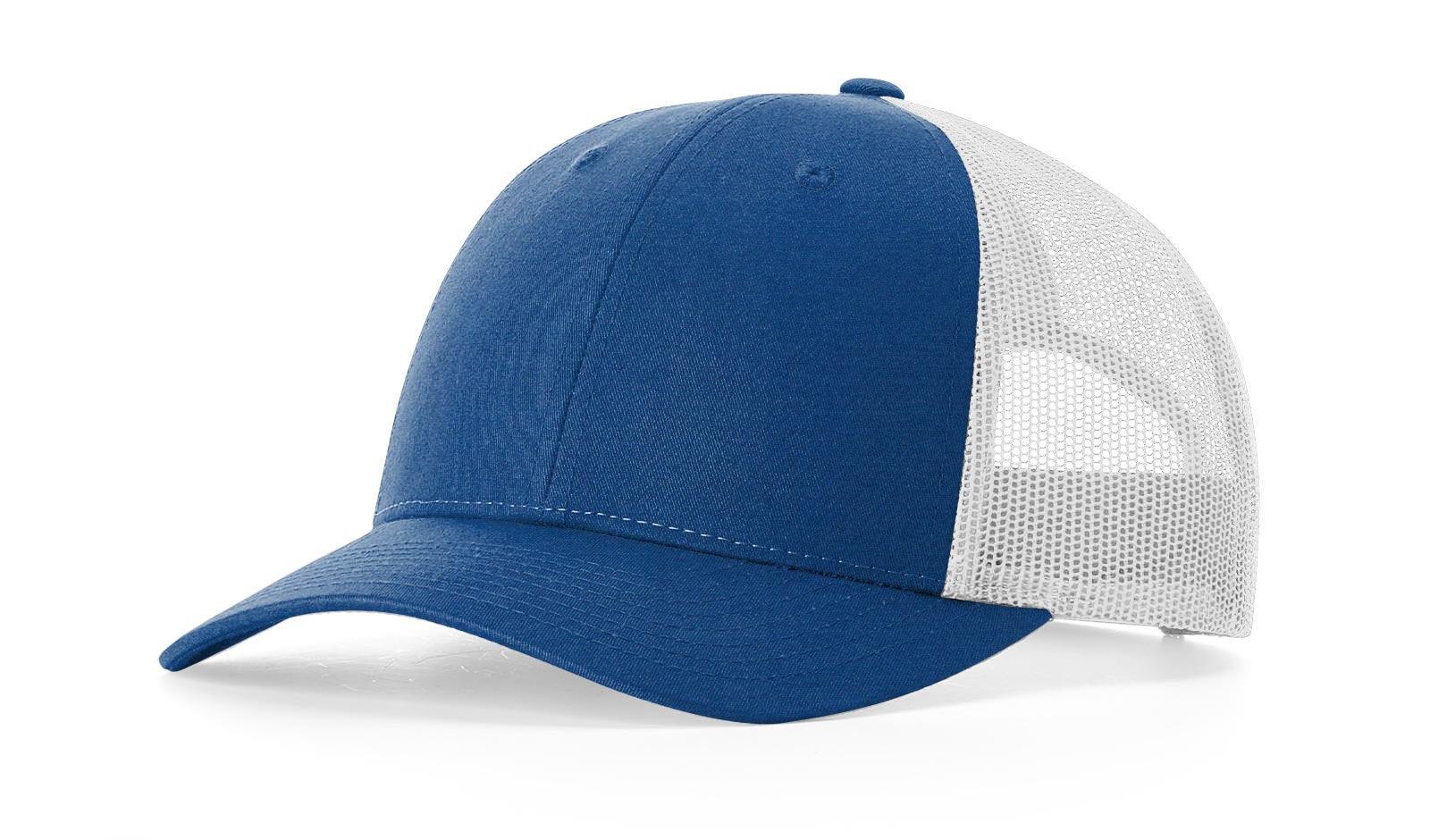 Richardson Custom Embroidered Richardson 115 Low-Profile Trucker Cap - Adjustable Snapback, Mesh Back Cap Custom hat, custom baseball hat, custom trucker hat, custom embroidered hat, embroidered hat