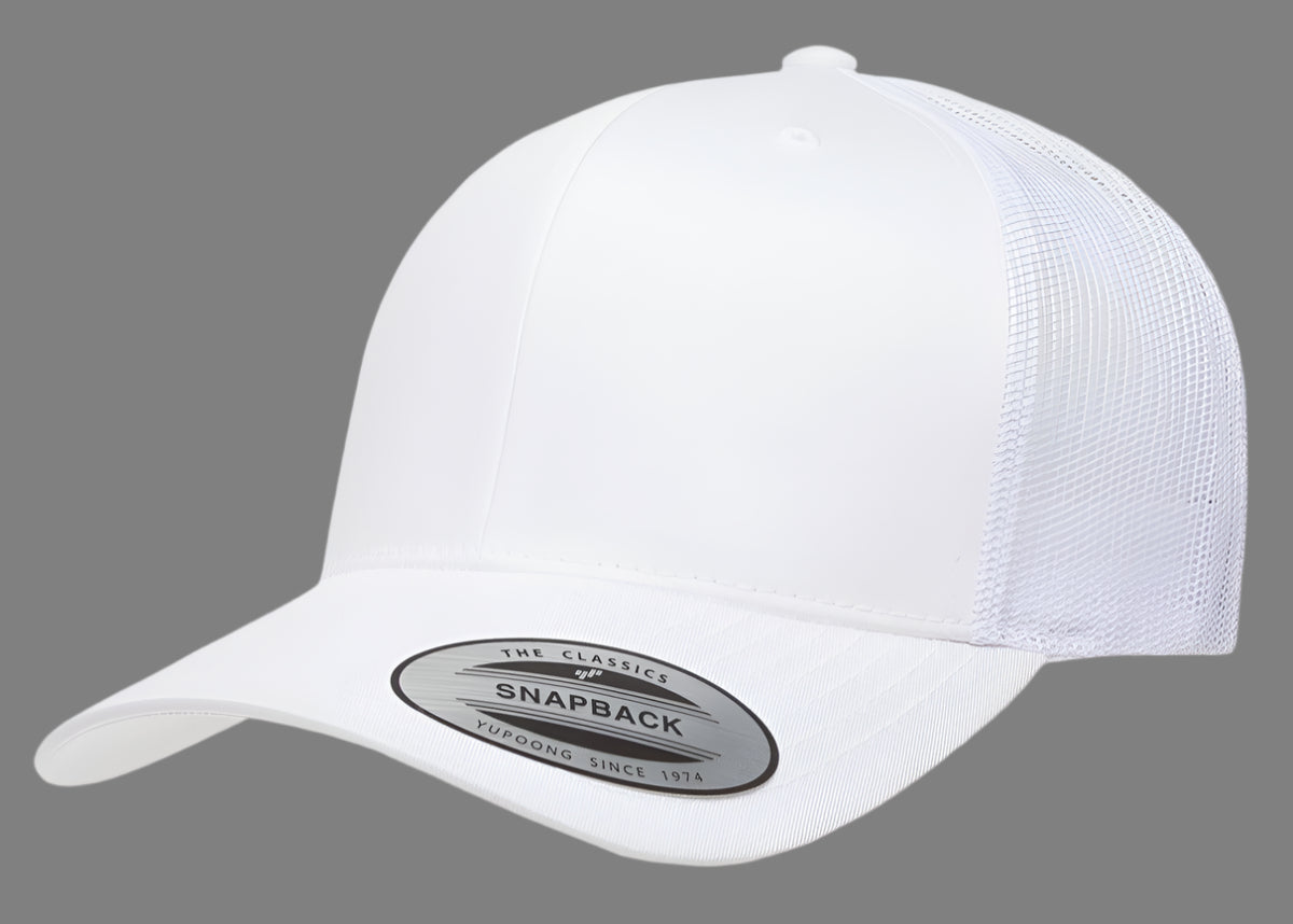 Yupoong Custom Embroidered Yupoong 6606 Trucker Snapback Cap Custom hat, custom baseball hat, custom trucker hat, custom embroidered hat, embroidered hat