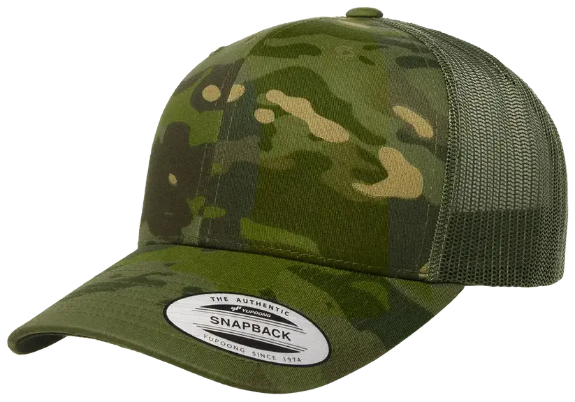 Custom Embroidered YP Classics® Multicam® retro trucker cap custom logo product image