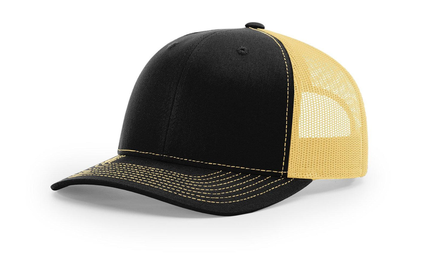 Richardson Custom Embroidered Richardson 112 Mid-Profile Trucker Snapback Cap Custom hat, custom baseball hat, custom trucker hat, custom embroidered hat, embroidered hat