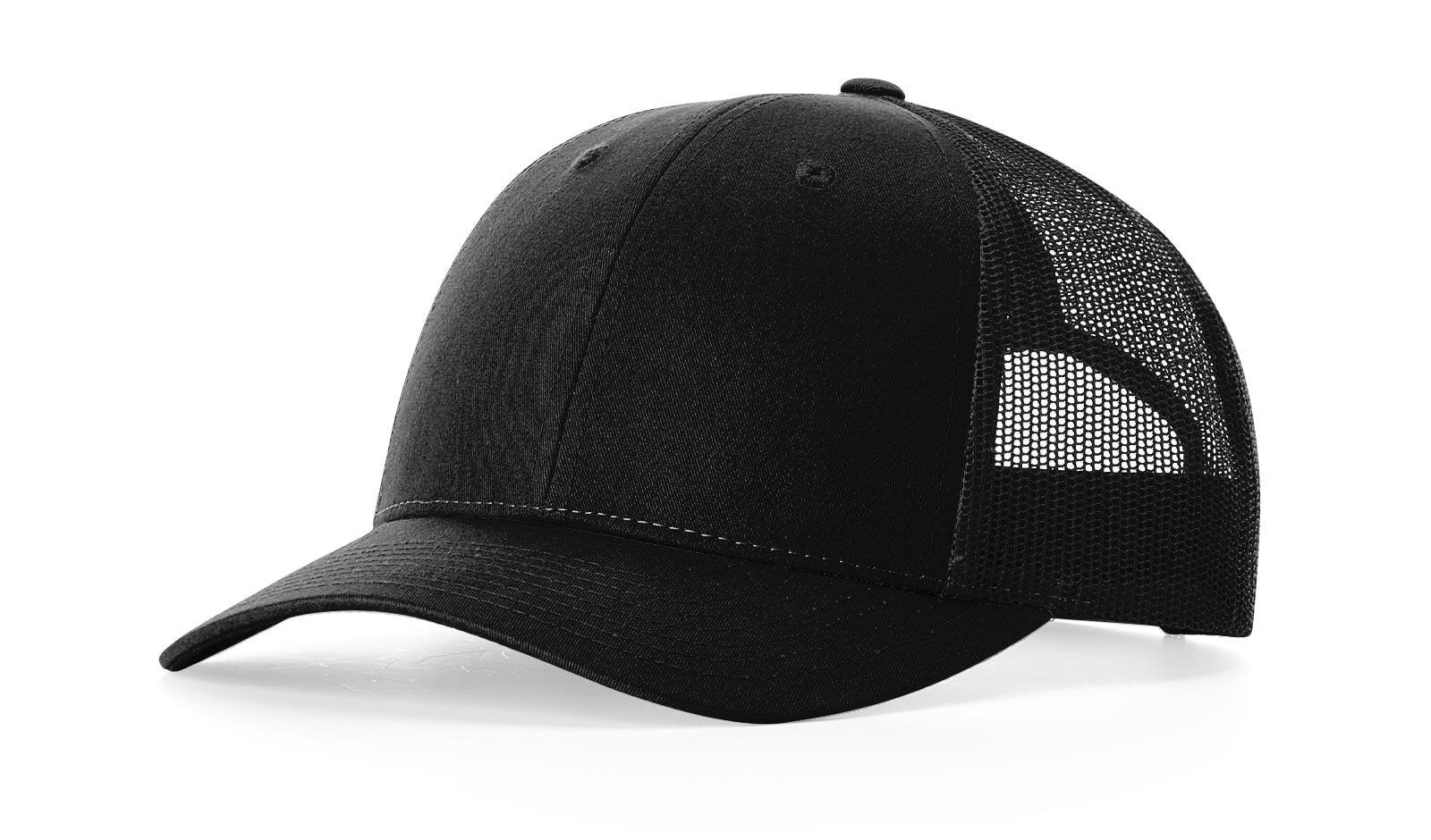 Richardson Custom Embroidered Richardson 115 Low-Profile Trucker Cap - Adjustable Snapback, Mesh Back Cap Custom hat, custom baseball hat, custom trucker hat, custom embroidered hat, embroidered hat