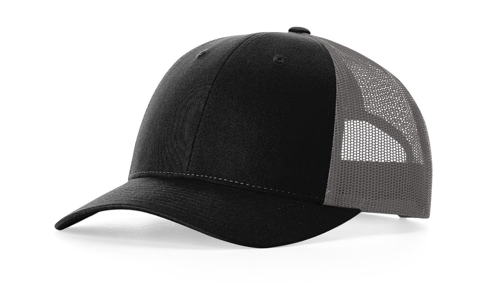 Richardson Custom Embroidered Richardson 115 Low-Profile Trucker Cap - Adjustable Snapback, Mesh Back Cap Custom hat, custom baseball hat, custom trucker hat, custom embroidered hat, embroidered hat