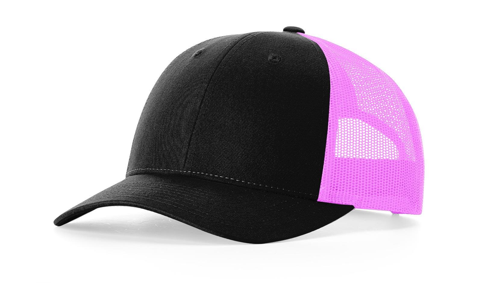 Richardson Custom Embroidered Richardson 115 Low-Profile Trucker Cap - Adjustable Snapback, Mesh Back Cap Custom hat, custom baseball hat, custom trucker hat, custom embroidered hat, embroidered hat
