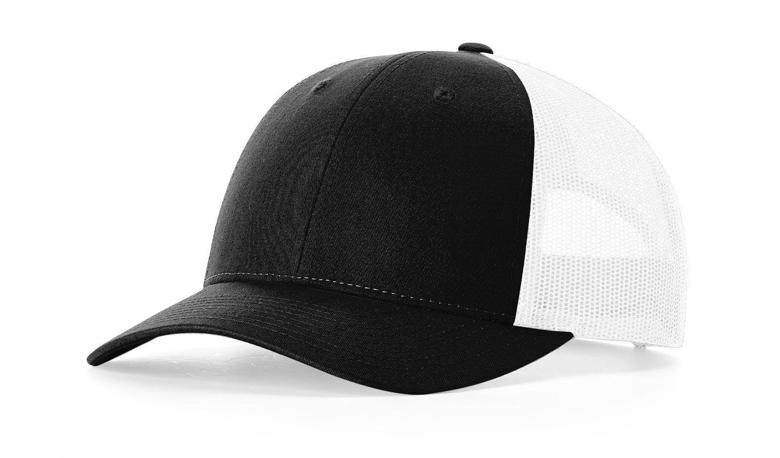 Richardson Custom Embroidered Richardson 115 Low-Profile Trucker Cap - Adjustable Snapback, Mesh Back Cap Custom hat, custom baseball hat, custom trucker hat, custom embroidered hat, embroidered hat