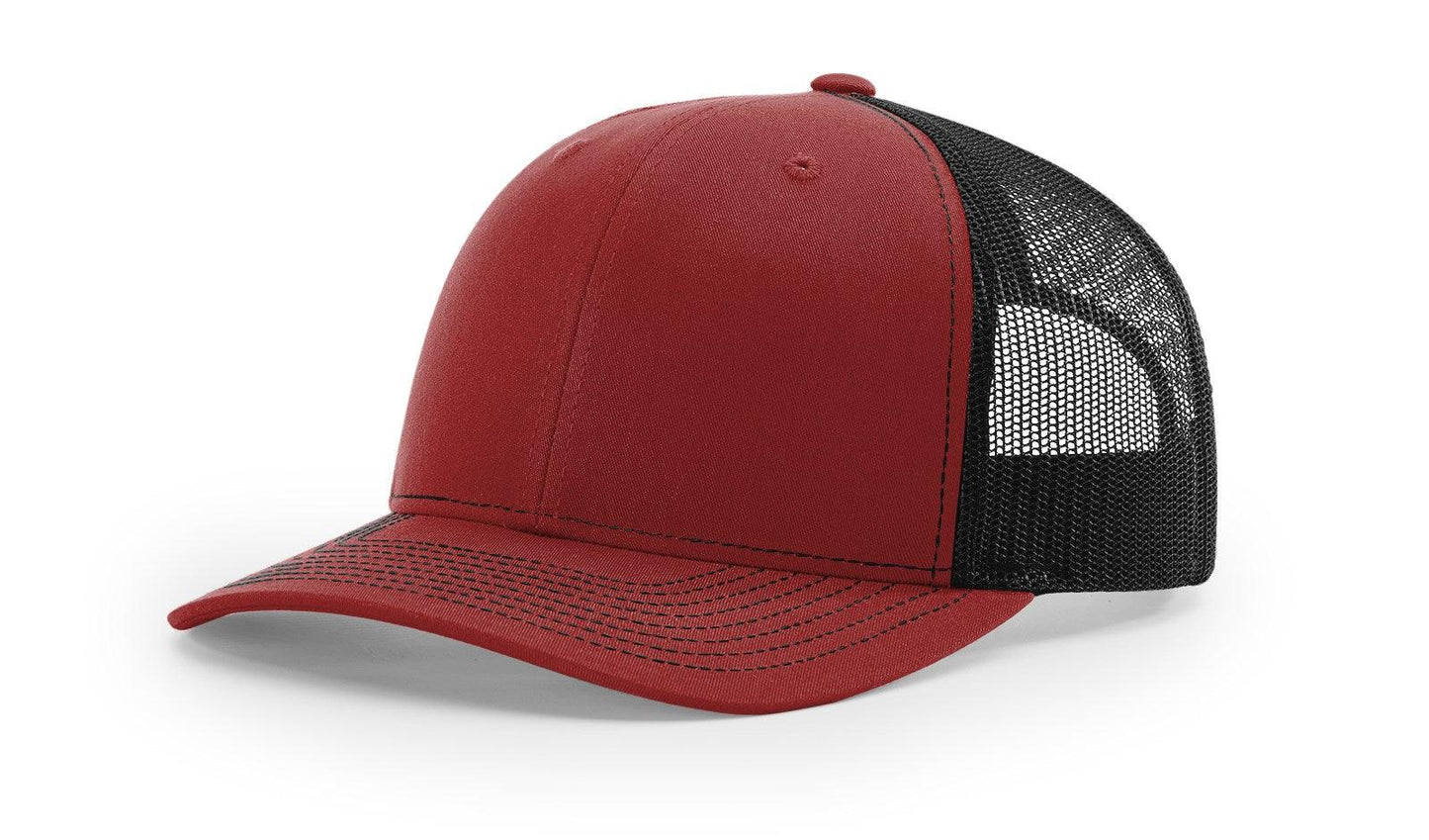 Richardson Custom Embroidered Richardson 112 Mid-Profile Trucker Snapback Cap Custom hat, custom baseball hat, custom trucker hat, custom embroidered hat, embroidered hat