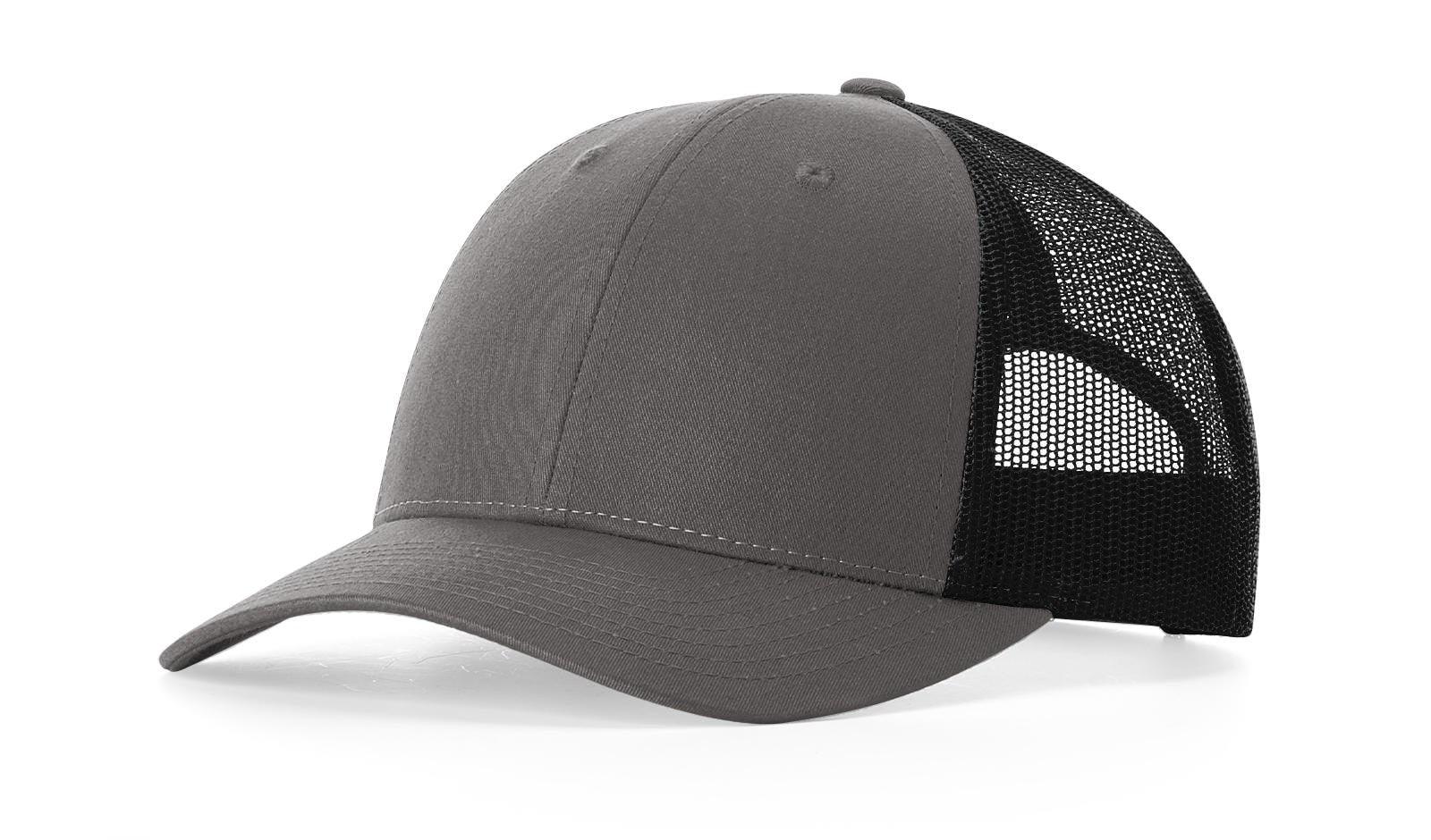 Richardson Custom Embroidered Richardson 115 Low-Profile Trucker Cap - Adjustable Snapback, Mesh Back Cap Custom hat, custom baseball hat, custom trucker hat, custom embroidered hat, embroidered hat