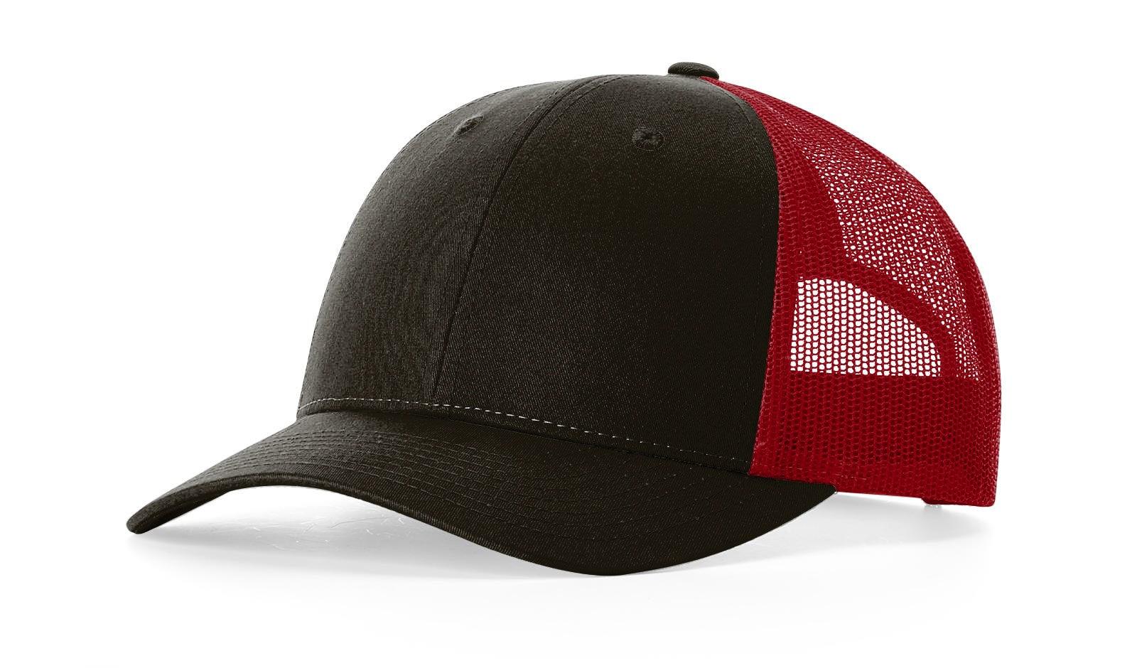 Richardson Custom Embroidered Richardson 115 Low-Profile Trucker Cap - Adjustable Snapback, Mesh Back Cap Custom hat, custom baseball hat, custom trucker hat, custom embroidered hat, embroidered hat