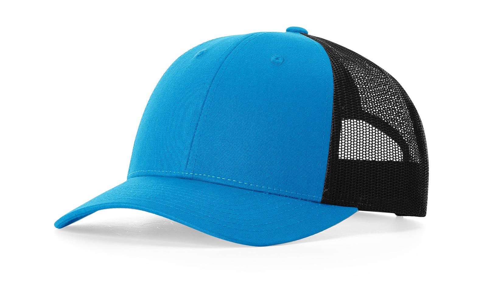 Richardson Custom Embroidered Richardson 115 Low-Profile Trucker Cap - Adjustable Snapback, Mesh Back Cap Custom hat, custom baseball hat, custom trucker hat, custom embroidered hat, embroidered hat