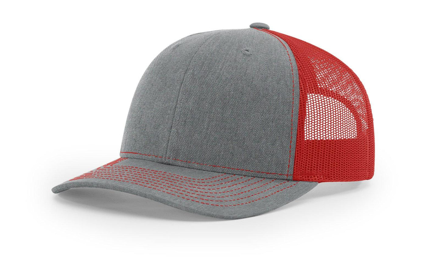Richardson Custom Embroidered Richardson 112 Mid-Profile Trucker Snapback Cap Custom hat, custom baseball hat, custom trucker hat, custom embroidered hat, embroidered hat