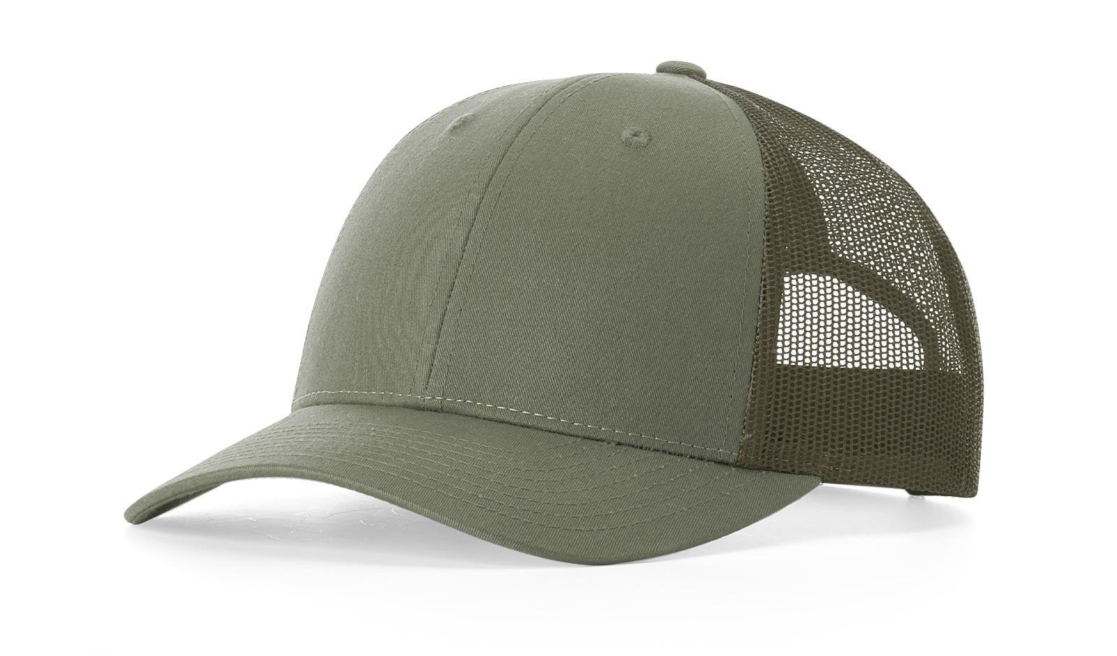 Richardson Custom Embroidered Richardson 115 Low-Profile Trucker Cap - Adjustable Snapback, Mesh Back Cap Custom hat, custom baseball hat, custom trucker hat, custom embroidered hat, embroidered hat