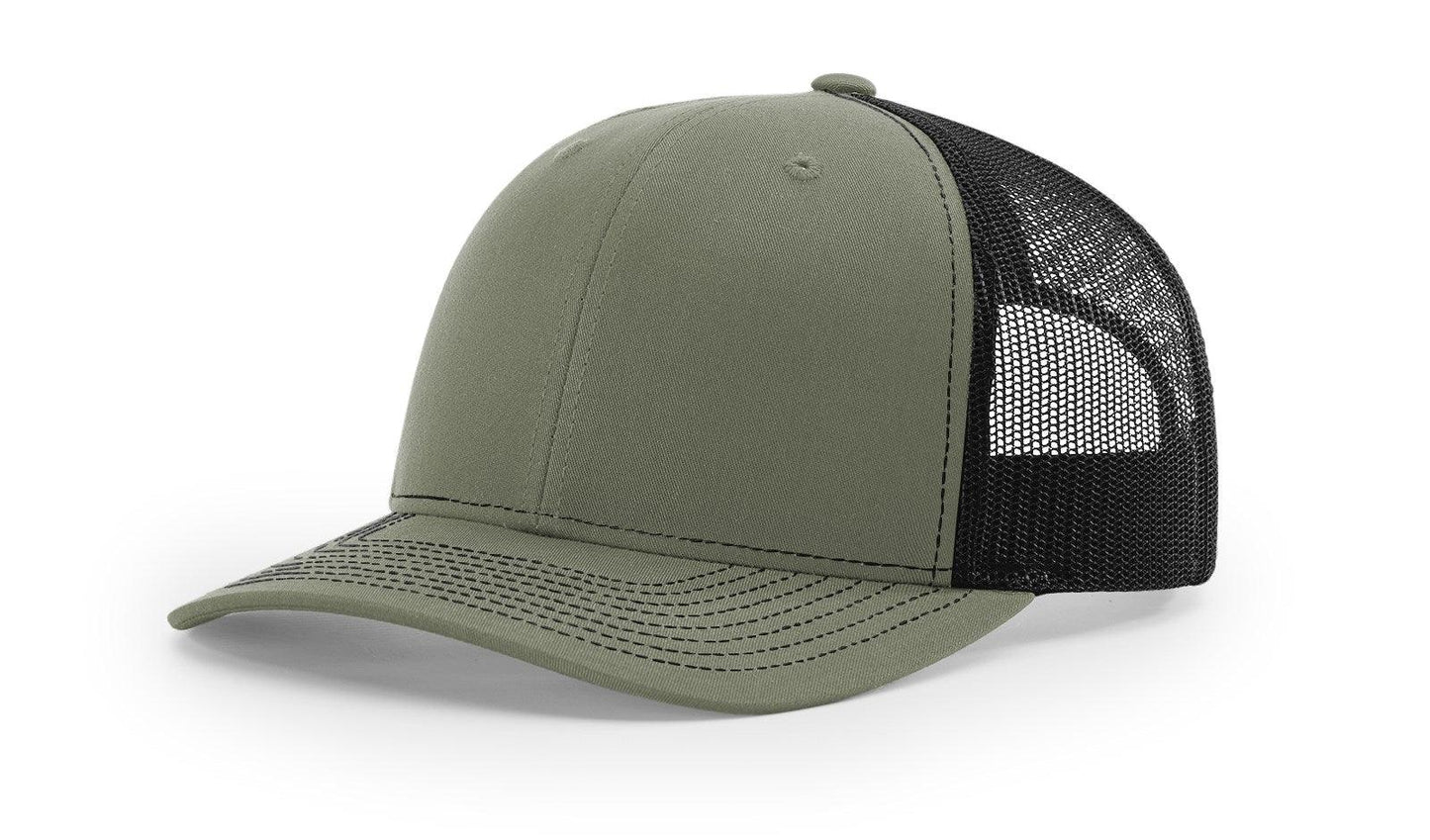 Richardson Custom Embroidered Richardson 112 Mid-Profile Trucker Snapback Cap Custom hat, custom baseball hat, custom trucker hat, custom embroidered hat, embroidered hat