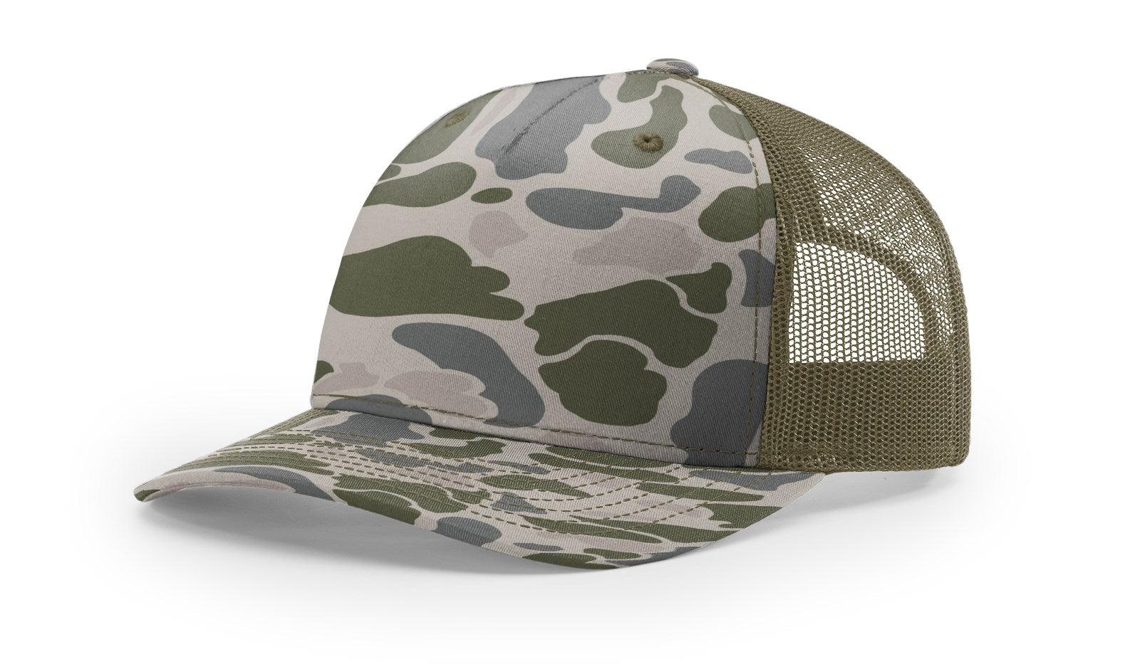 Richardson Custom Embroidered Richardson 112PFP Duck Five-Panel Trucker Cap Custom hat, custom baseball hat, custom trucker hat, custom embroidered hat, embroidered hat