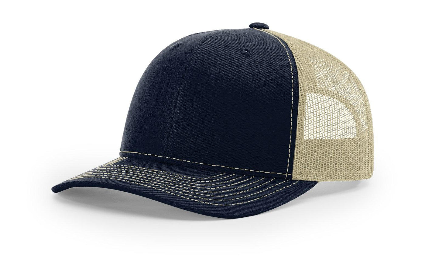 Richardson Custom Embroidered Richardson 112 Mid-Profile Trucker Snapback Cap Custom hat, custom baseball hat, custom trucker hat, custom embroidered hat, embroidered hat