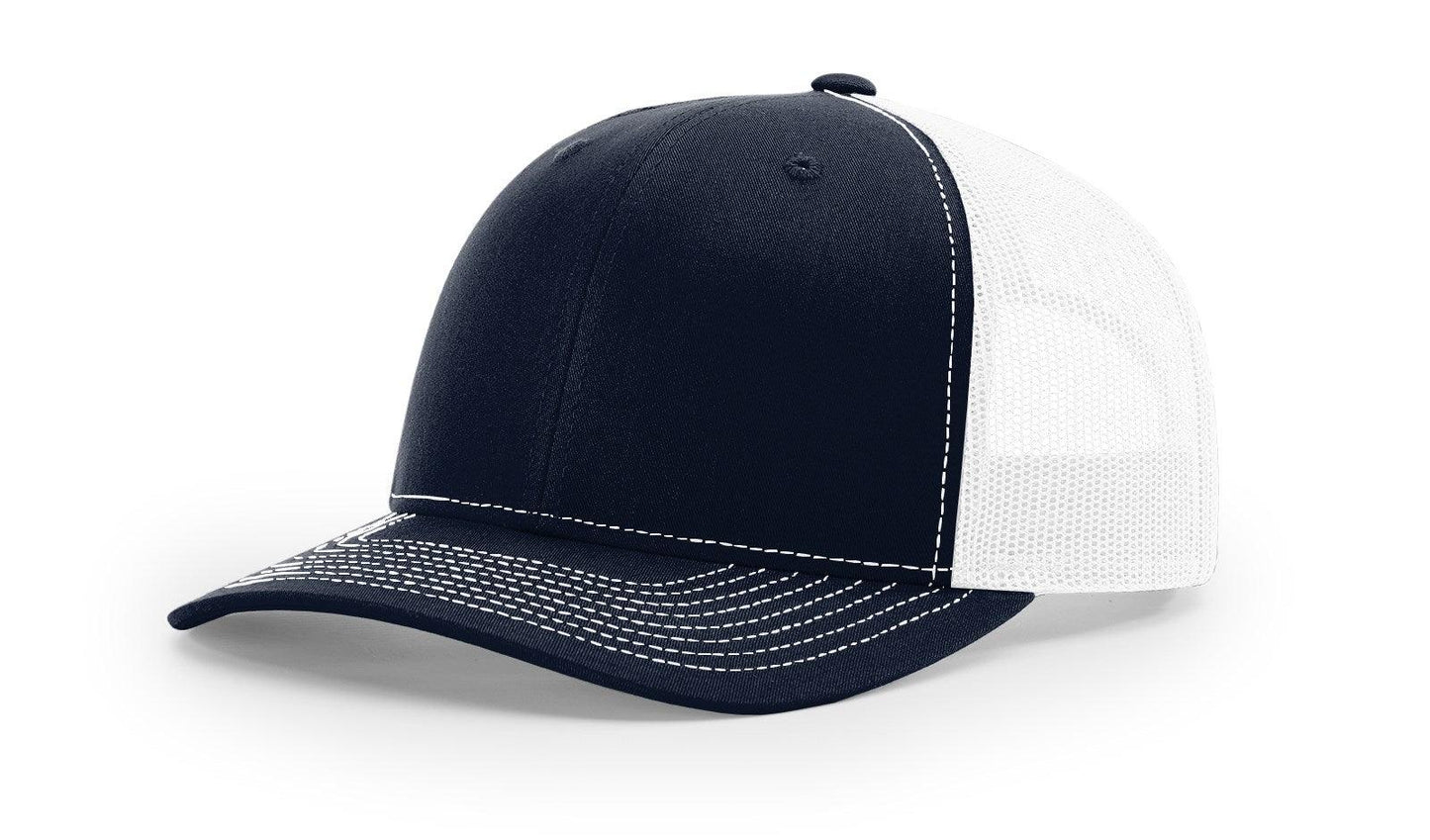 Richardson Custom Embroidered Richardson 112 Mid-Profile Trucker Snapback Cap Custom hat, custom baseball hat, custom trucker hat, custom embroidered hat, embroidered hat
