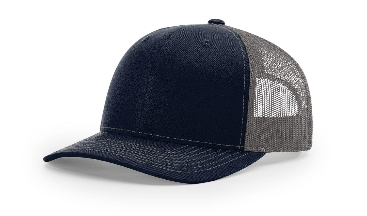 Richardson Custom Embroidered Richardson 112 Mid-Profile Trucker Snapback Cap Custom hat, custom baseball hat, custom trucker hat, custom embroidered hat, embroidered hat