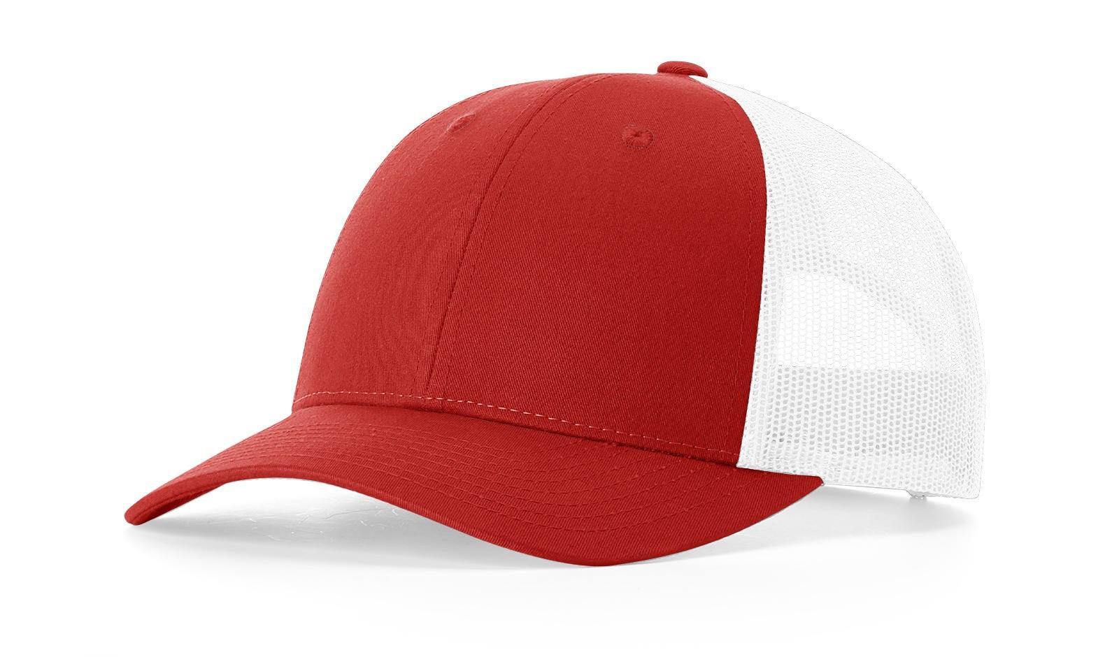 Richardson Custom Embroidered Richardson 115 Low-Profile Trucker Cap - Adjustable Snapback, Mesh Back Cap Custom hat, custom baseball hat, custom trucker hat, custom embroidered hat, embroidered hat
