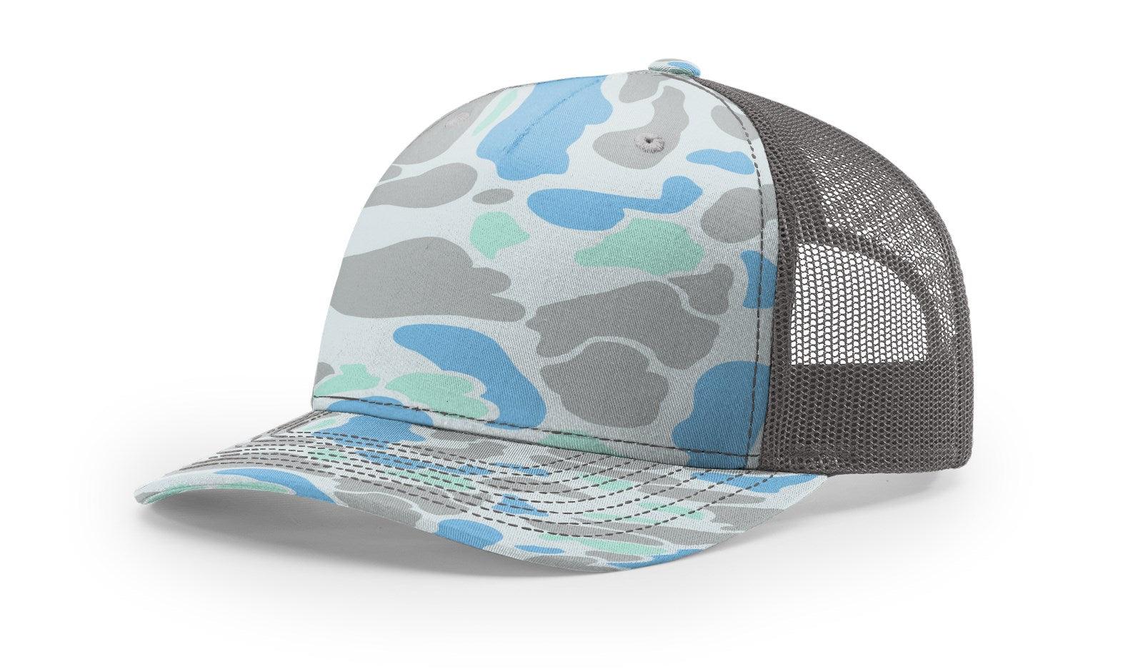Richardson Custom Embroidered Richardson 112PFP Duck Five-Panel Trucker Cap Custom hat, custom baseball hat, custom trucker hat, custom embroidered hat, embroidered hat
