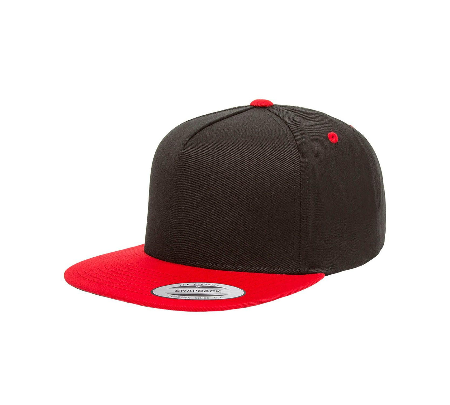 Yupoong Custom Embroidered Yupoong 6007 5-Panel Cotton Twill Snapback Hat, Flat Bill Cap Custom hat, custom baseball hat, custom trucker hat, custom embroidered hat, embroidered hat