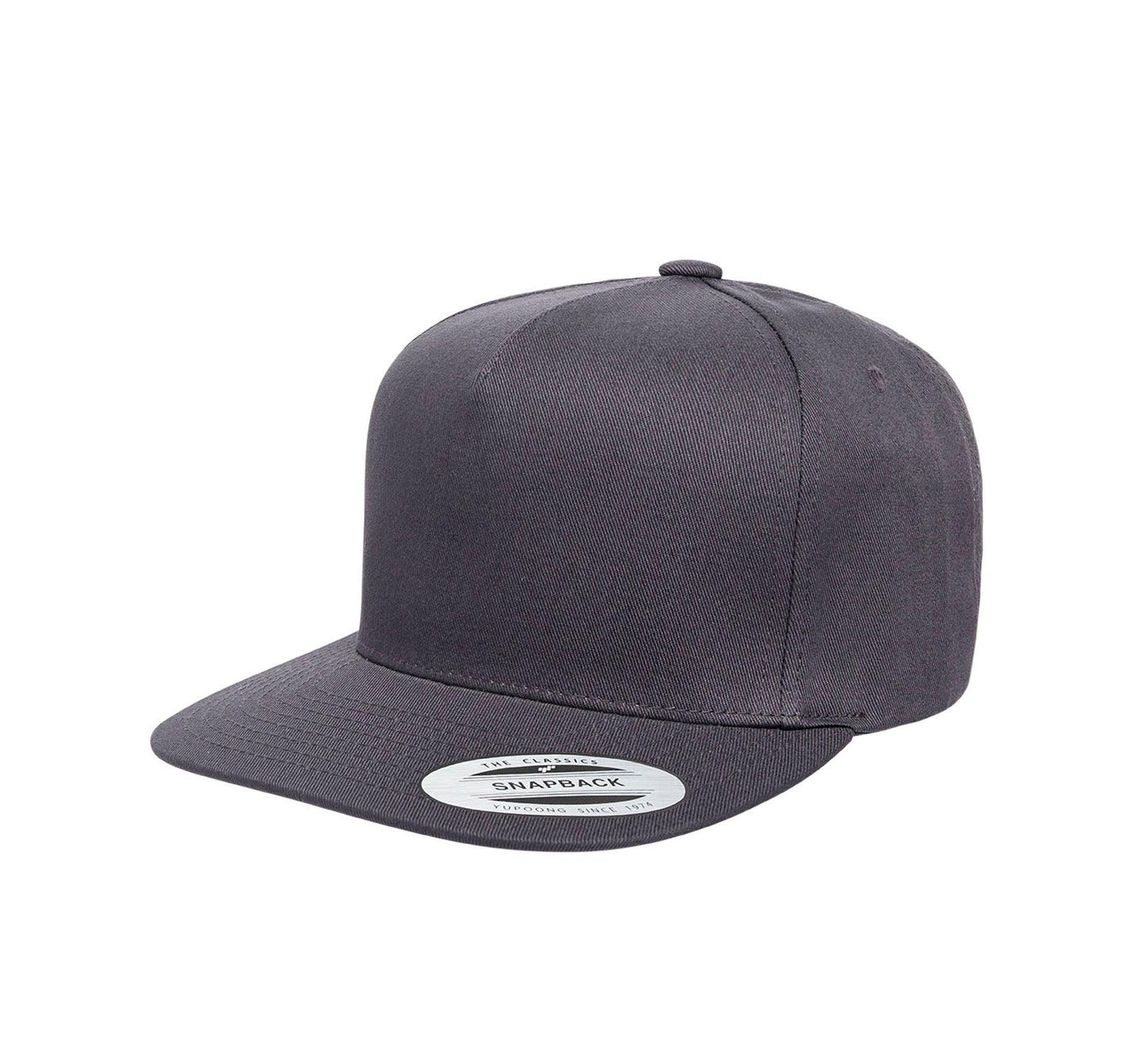 Yupoong Custom Embroidered Yupoong 6007 5-Panel Cotton Twill Snapback Hat, Flat Bill Cap Custom hat, custom baseball hat, custom trucker hat, custom embroidered hat, embroidered hat
