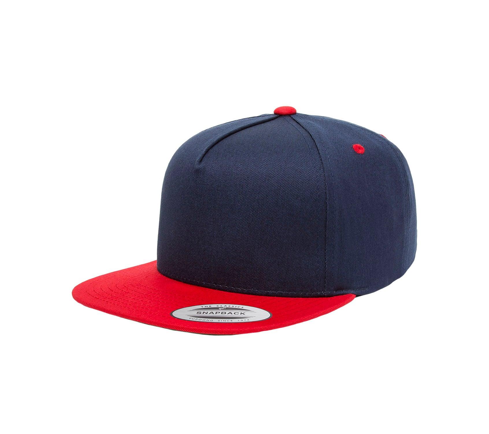 Yupoong Custom Embroidered Yupoong 6007 5-Panel Cotton Twill Snapback Hat, Flat Bill Cap Custom hat, custom baseball hat, custom trucker hat, custom embroidered hat, embroidered hat