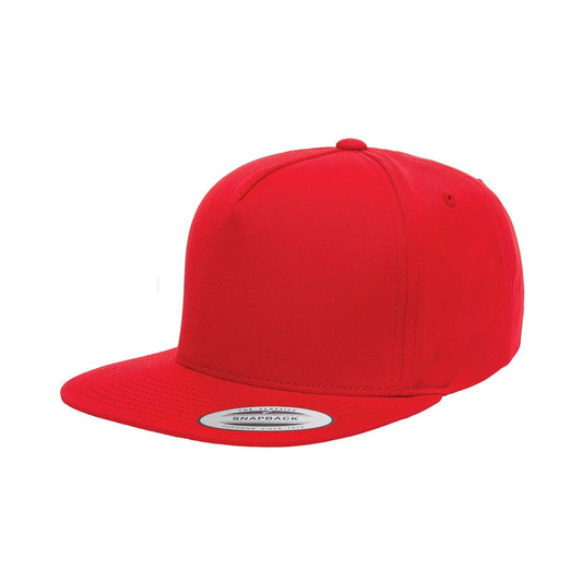 Yupoong Custom Embroidered Yupoong 6007 5-Panel Cotton Twill Snapback Hat, Flat Bill Cap Custom hat, custom baseball hat, custom trucker hat, custom embroidered hat, embroidered hat
