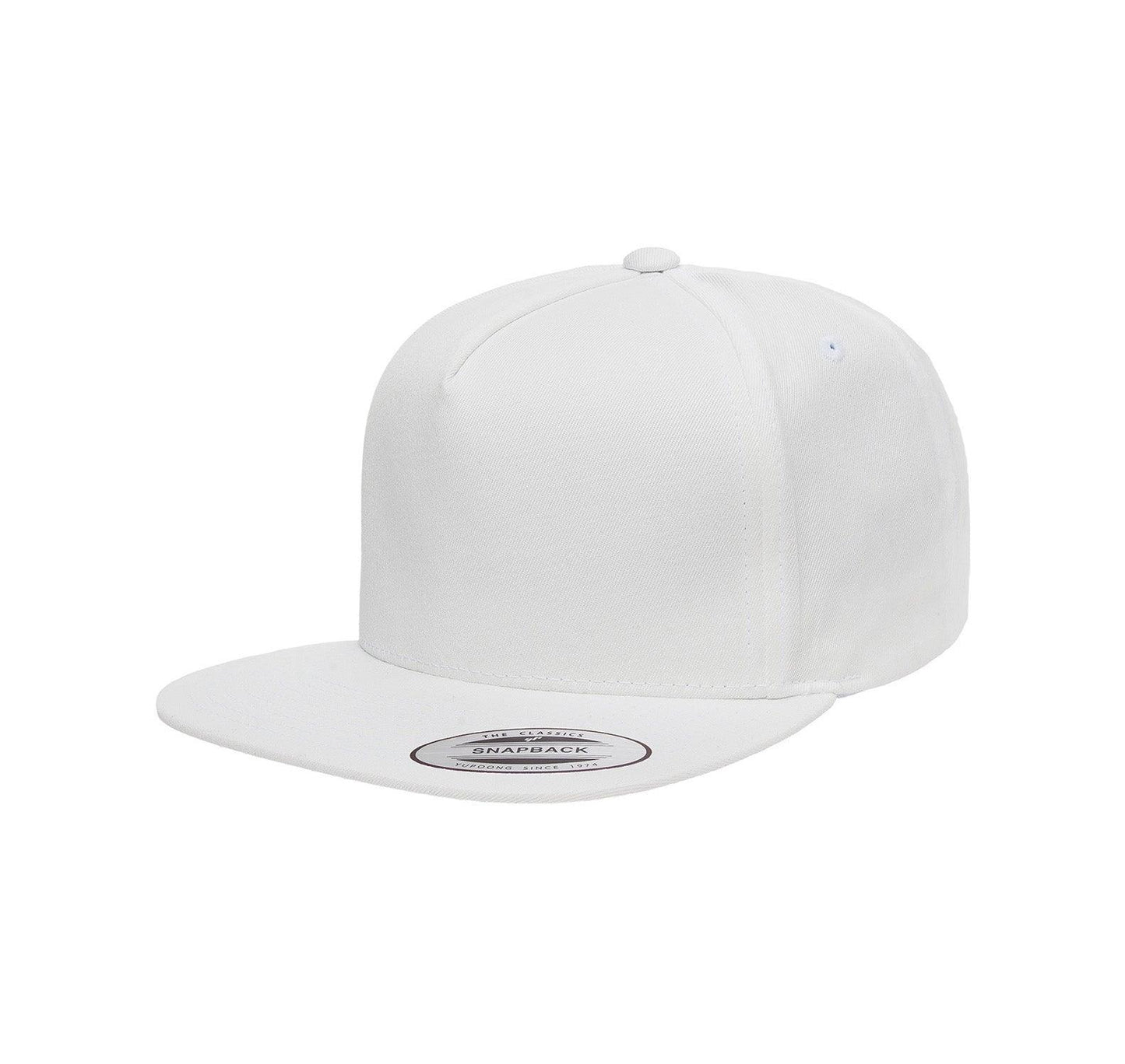 Yupoong Custom Embroidered Yupoong 6007 5-Panel Cotton Twill Snapback Hat, Flat Bill Cap Custom hat, custom baseball hat, custom trucker hat, custom embroidered hat, embroidered hat