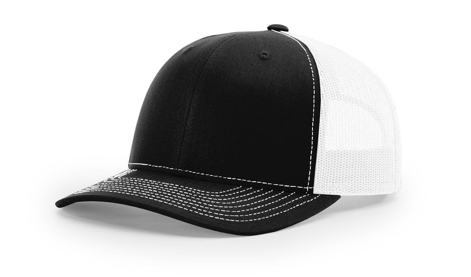 Richardson Custom Embroidered Richardson 112 Mid-Profile Trucker Snapback Cap Custom hat, custom baseball hat, custom trucker hat, custom embroidered hat, embroidered hat