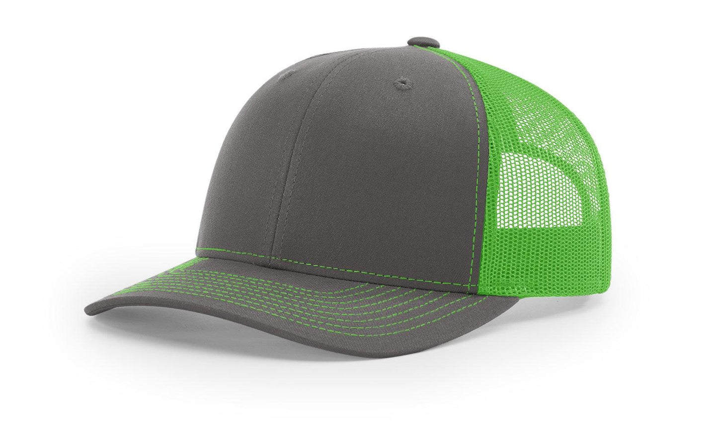 Richardson Custom Embroidered Richardson 112 Mid-Profile Trucker Snapback Cap Custom hat, custom baseball hat, custom trucker hat, custom embroidered hat, embroidered hat