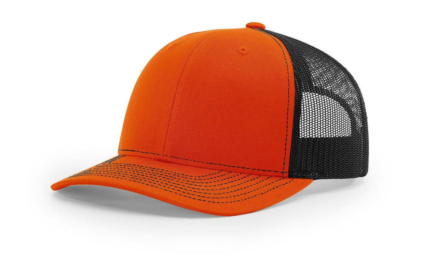 Richardson Custom Embroidered Richardson 112 Mid-Profile Trucker Snapback Cap Custom hat, custom baseball hat, custom trucker hat, custom embroidered hat, embroidered hat