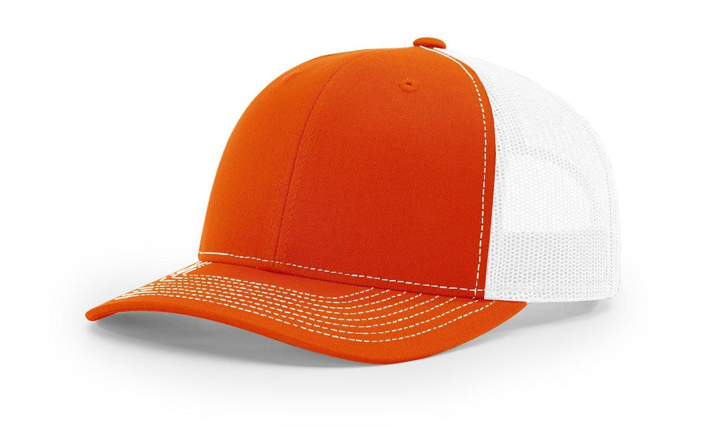 Richardson Custom Embroidered Richardson 112 Mid-Profile Trucker Snapback Cap Custom hat, custom baseball hat, custom trucker hat, custom embroidered hat, embroidered hat