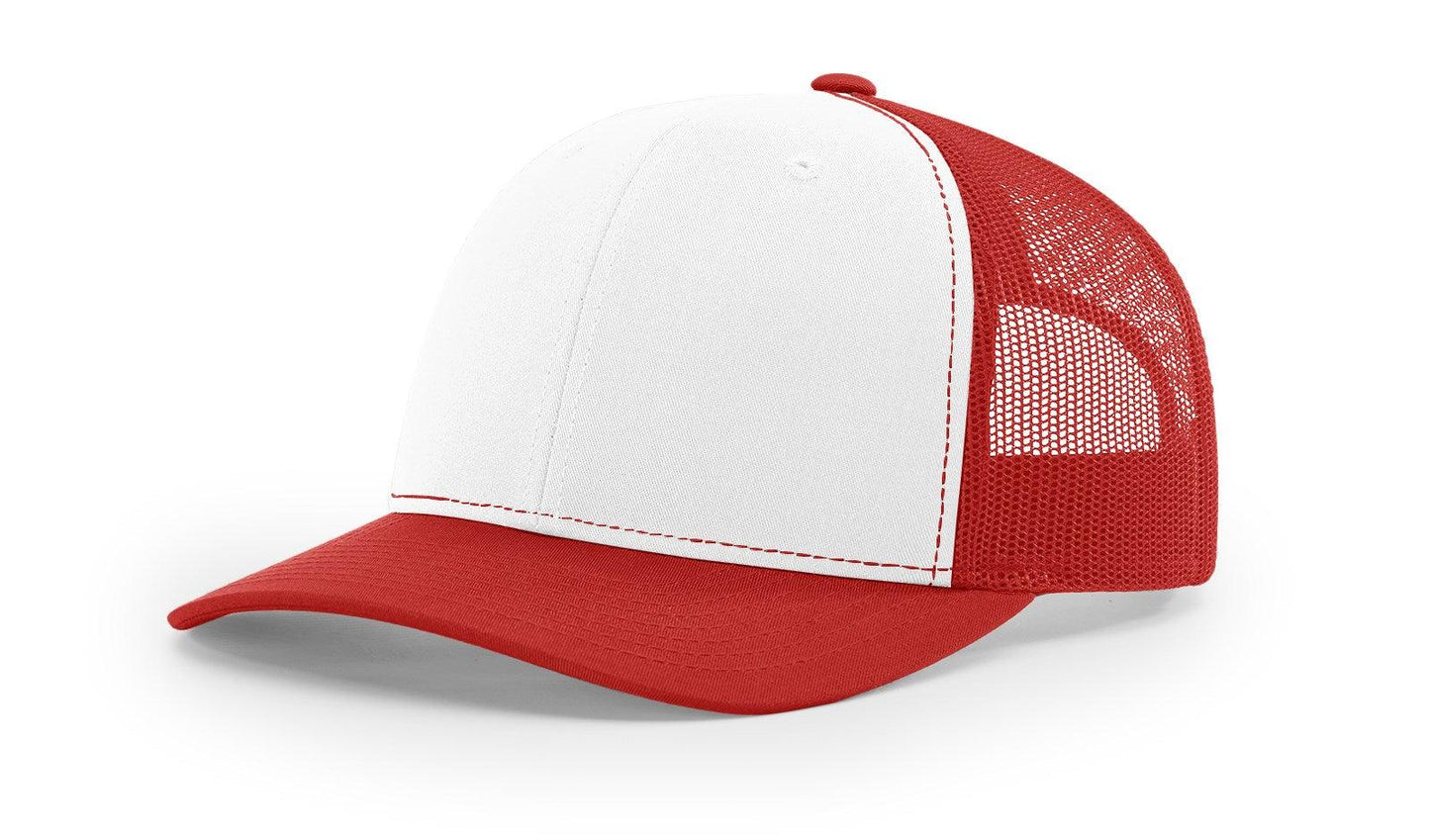 Richardson Custom Embroidered Richardson 112 Mid-Profile Trucker Snapback Cap Custom hat, custom baseball hat, custom trucker hat, custom embroidered hat, embroidered hat