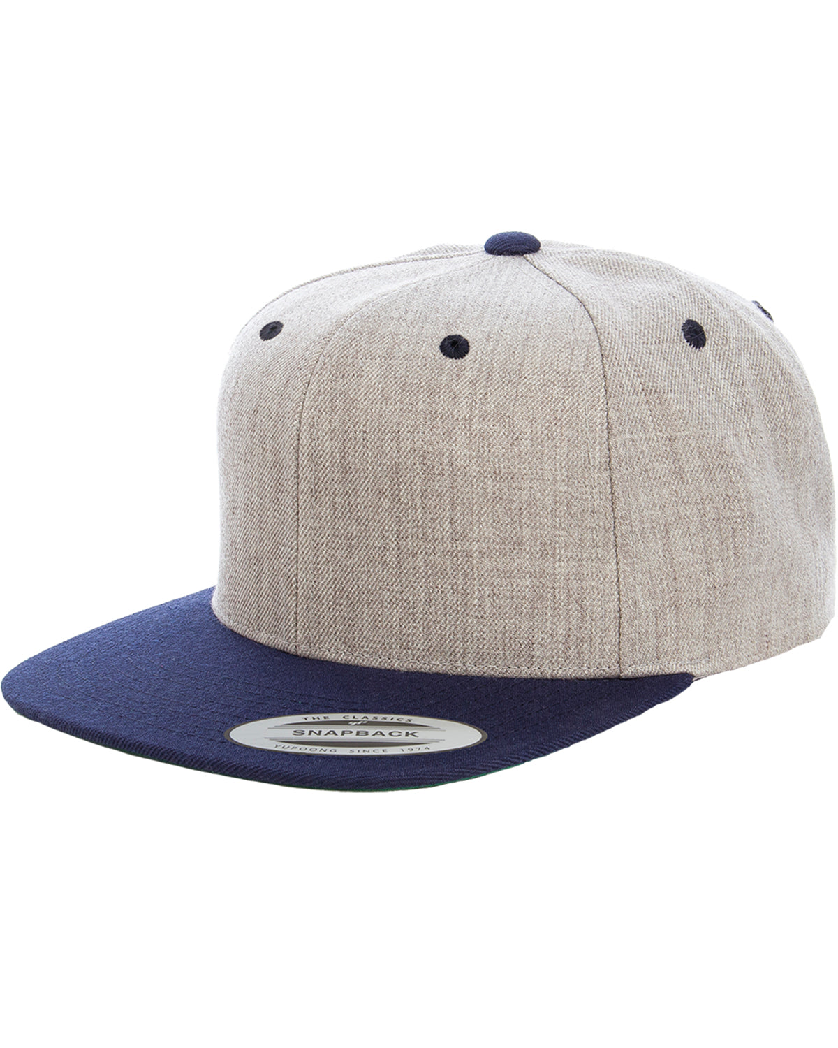 Custom Embroidered Yupoong 6089MT Adult 6-Panel Structured Flat Visor Classic Two-Tone Snapback Cap