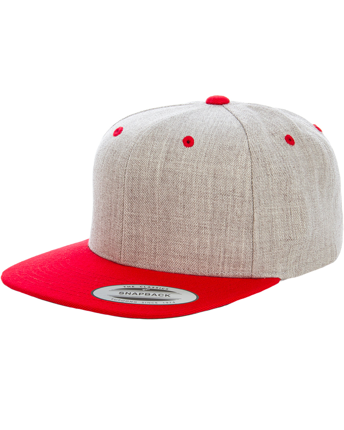 Custom Embroidered Yupoong 6089MT Adult 6-Panel Structured Flat Visor Classic Two-Tone Snapback Cap