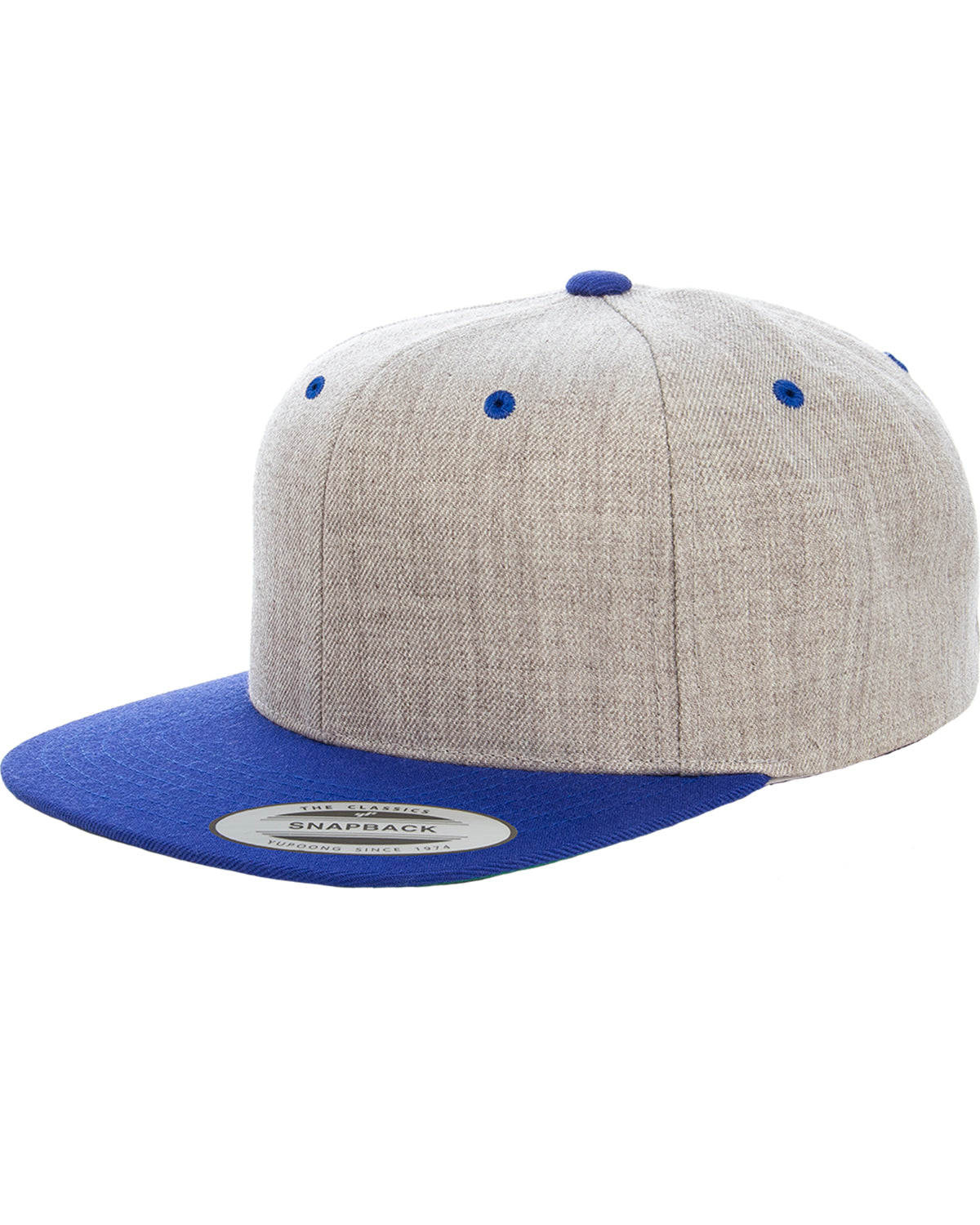 Custom Embroidered Yupoong 6089MT Adult 6-Panel Structured Flat Visor Classic Two-Tone Snapback Cap