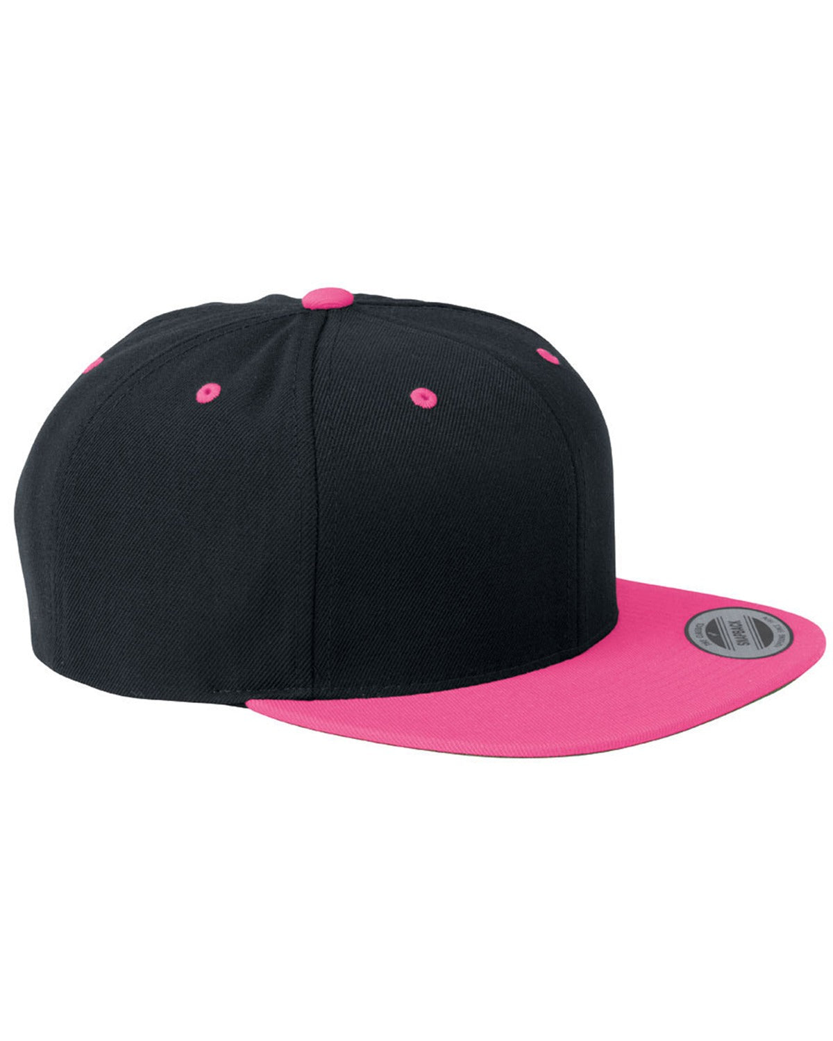 Custom Embroidered Yupoong 6089MT Adult 6-Panel Structured Flat Visor Classic Two-Tone Snapback Cap