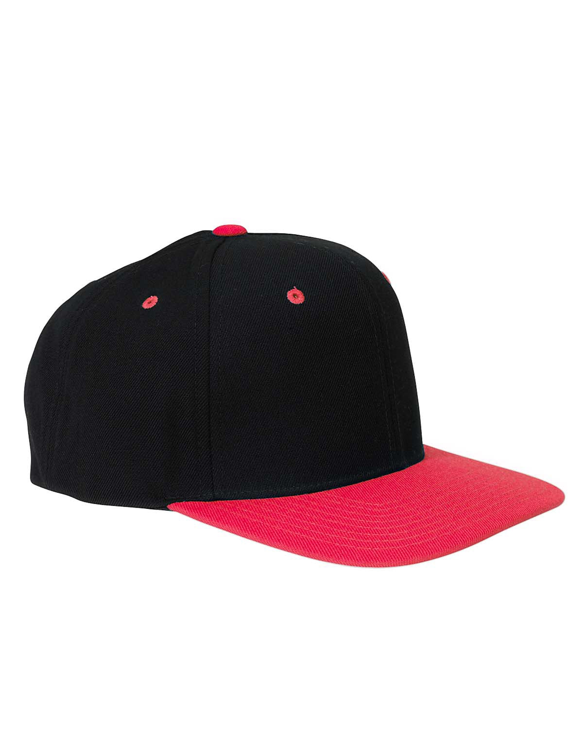 Custom Embroidered Yupoong 6089MT Adult 6-Panel Structured Flat Visor Classic Two-Tone Snapback Cap