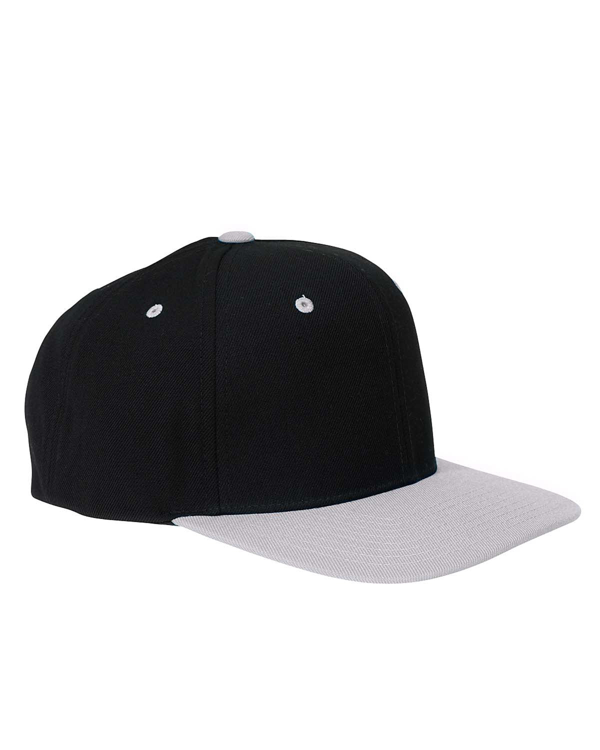 Custom Embroidered Yupoong 6089MT Adult 6-Panel Structured Flat Visor Classic Two-Tone Snapback Cap