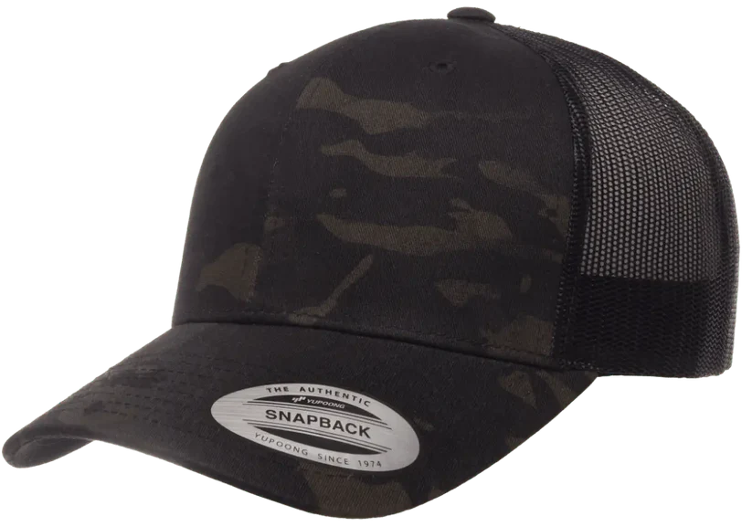 Custom Embroidered YP Classics® Multicam® retro trucker cap