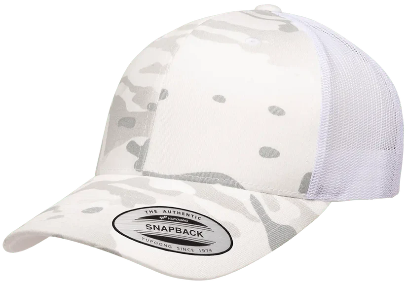 Custom Embroidered YP Classics® Multicam® retro trucker cap