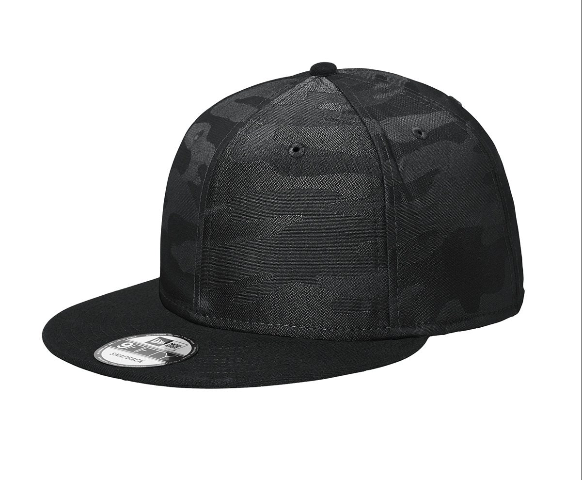 Custom Embroidered New Era ® Camo Flat Bill Snapback Cap