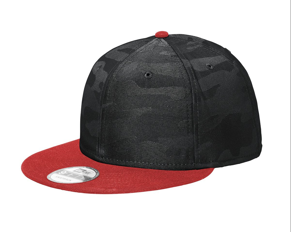 Custom Embroidered New Era ® Camo Flat Bill Snapback Cap