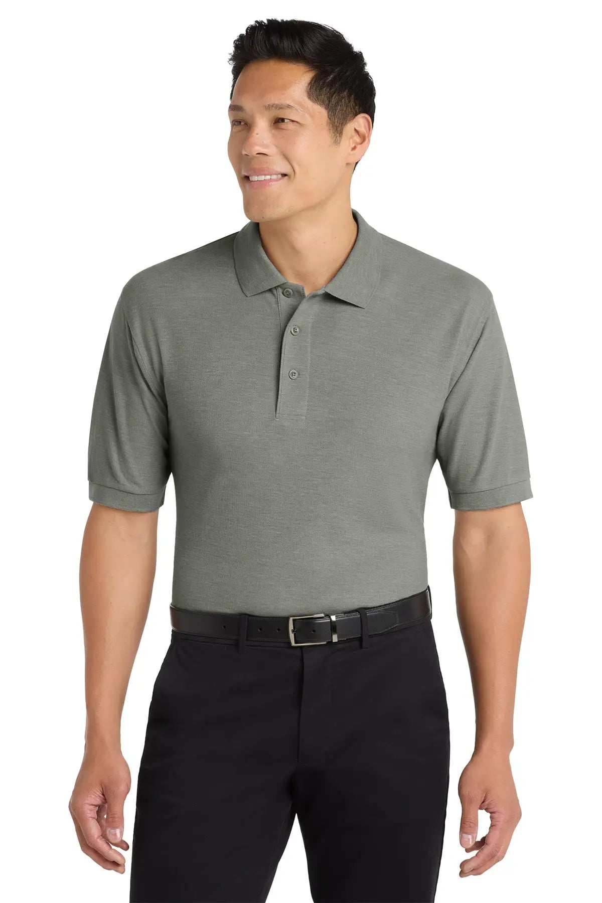 Custom Embroidered Port Authority K500 Silk Touch Short Sleeve Polo Shirt custom logo product image