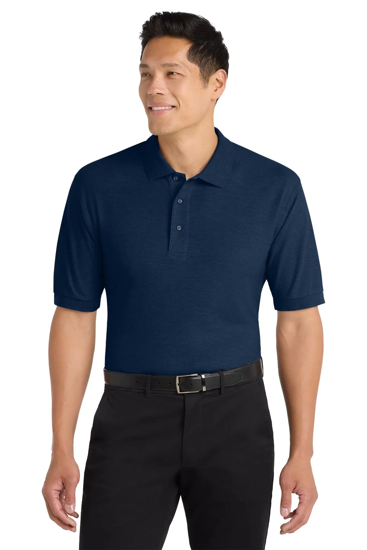 Custom Embroidered Port Authority K500 Silk Touch Short Sleeve Polo Shirt custom logo product image
