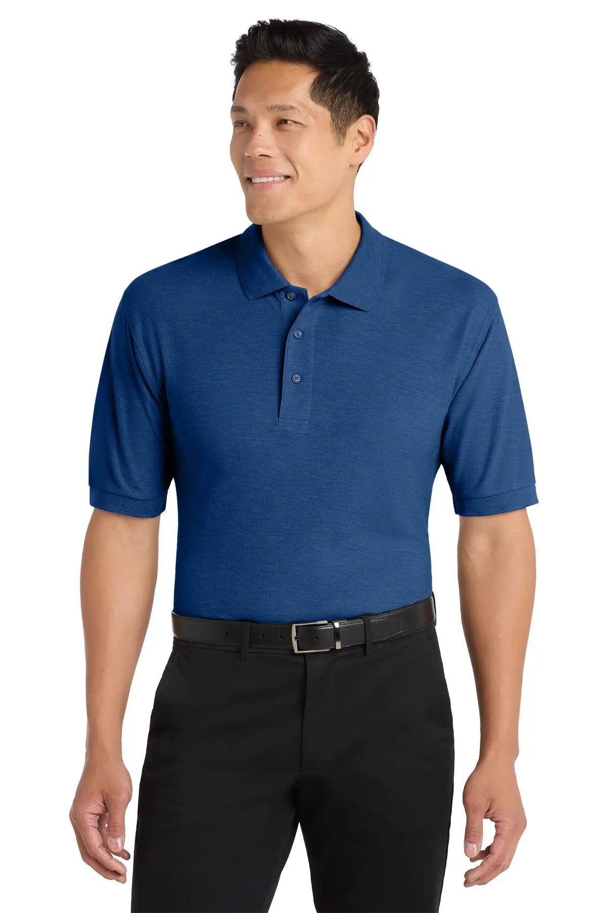 Custom Embroidered Port Authority K500 Silk Touch Short Sleeve Polo Shirt custom logo product image